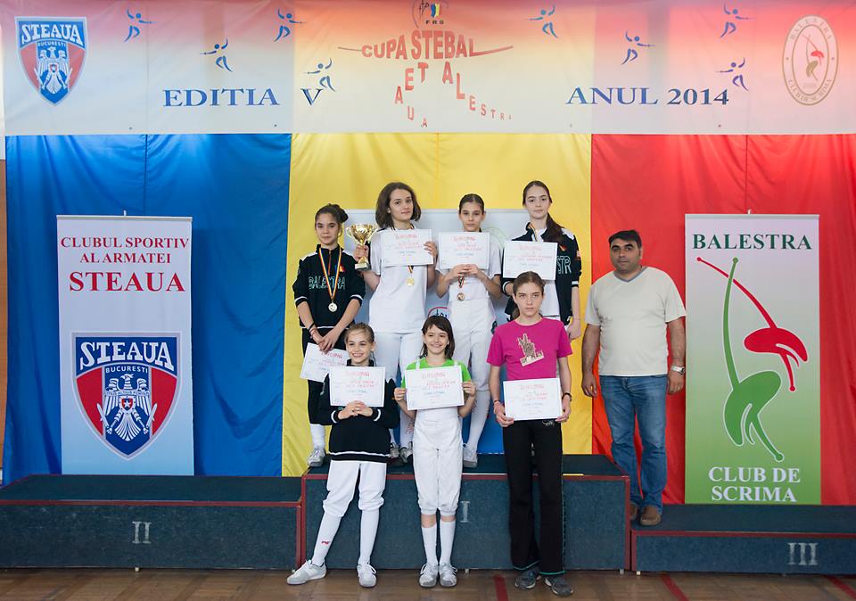 Andreea Dincă, Crina Popa, Ilina Rusu și Anca Săveanu s-au impus în cea de-a treia zi a Cupei Stebal la floretă pentru copii, speranțe și cadeți