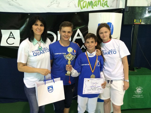 CSS Quarto București, cel mai medaliat club de spadă în 2014 la Campionatul Național de Copii
