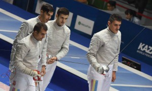 echipa Romaniei - Dolniceanu, Badea, Galatanu si Teodosiu