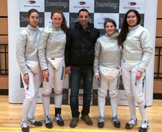 România a terminat pe locul doi etapa din Circuitul European de sabie cadeți, proba feminină pe echipe, de la Londra