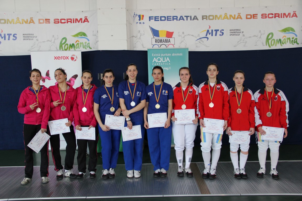 GALERIE FOTO: CSA Steaua1 a câștigat Campionatul Național de floretă juniori, proba pe echipe la feminin