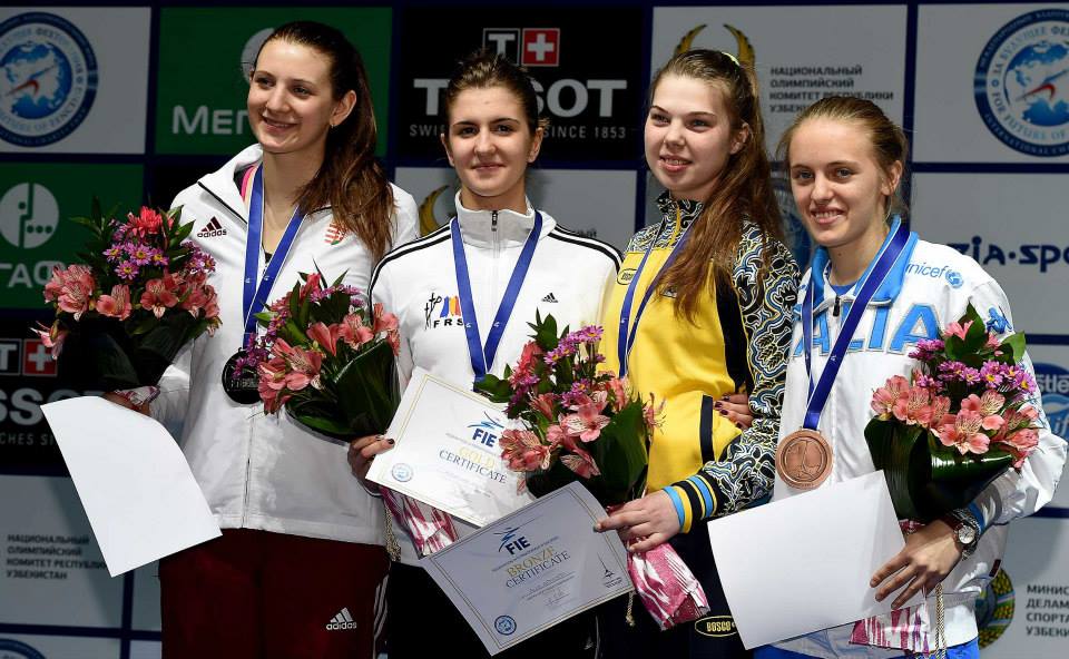 GALERIE FOTO: Alexandra Predescu (CSA Steaua), campioană mondială la spadă feminin cadeți invidividual, la Tashkent