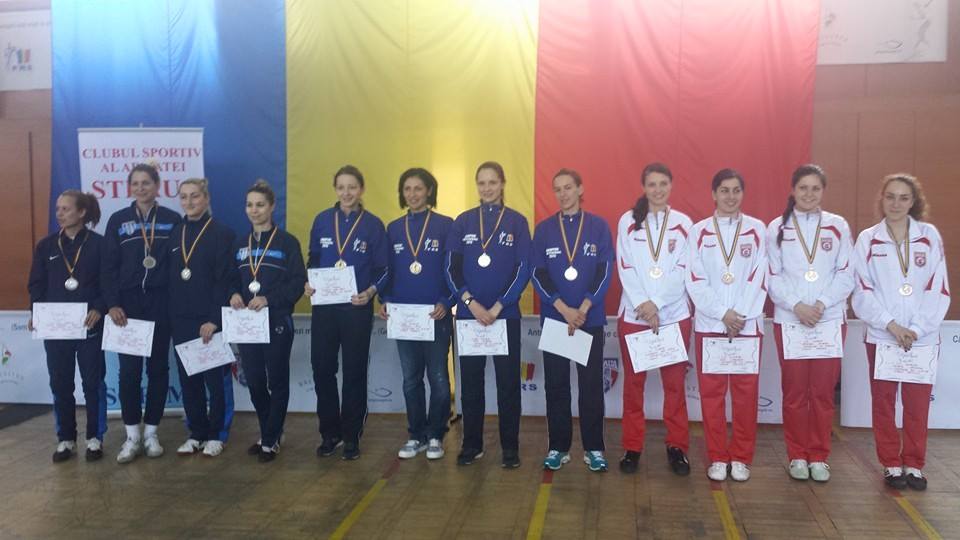 CSA Steaua1 a câștigat medaliile de aur în Superliga Națională la spadă seniori feminin