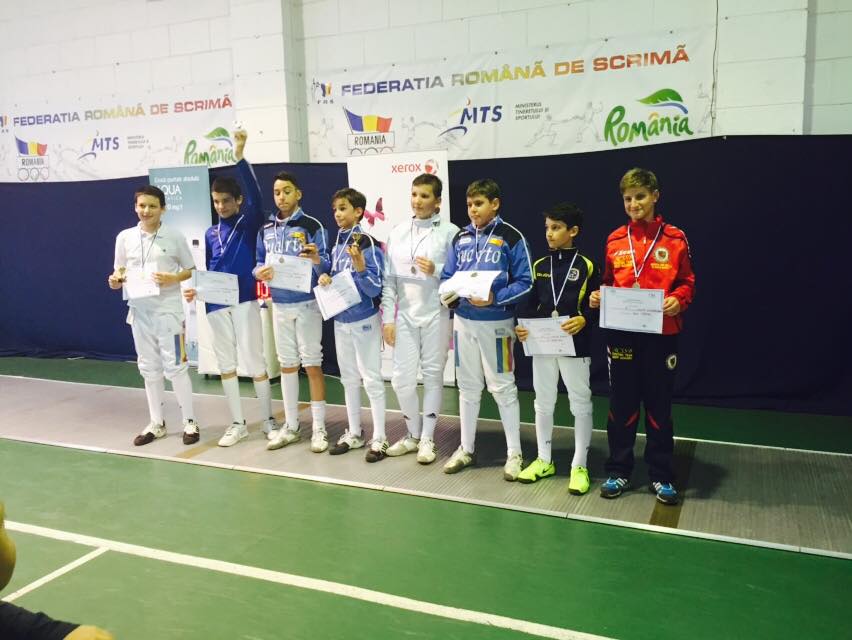 Andrei Aparaschiței, Florin Mirică, Daniel Popa și Marco Pelin, învingători în prima zi la Cupa Olimpia la spadă pentru copii și speranțe