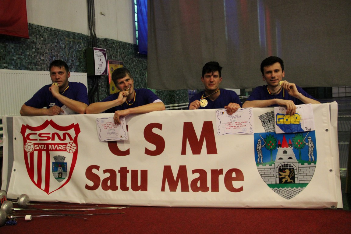 CSM Satu Mare a câștigat medaliile de aur în Superliga Națională de spadă seniori masculin