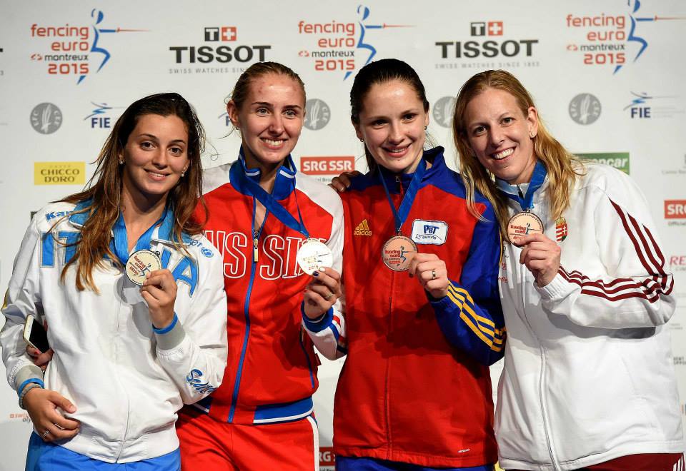 Simona Pop a câștigat medalia de bronz la Campionatul European de scrimă de la Montreux, în proba de spadă feminin individual