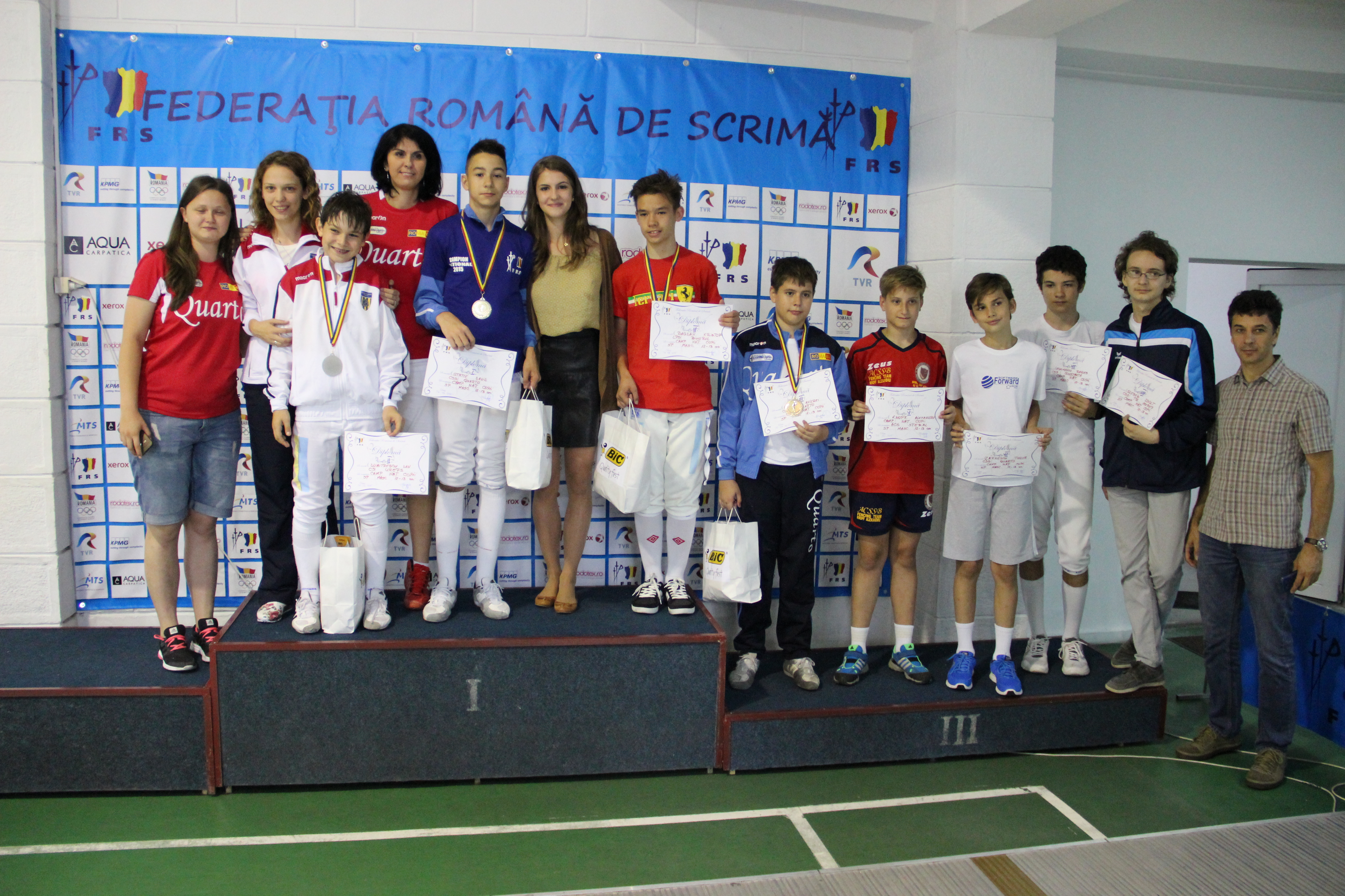 David Statie (CSS Quarto) a câștigat medalia de aur la Campionatul Național de scrimă pentru copii, în proba de spadă masculin individual, categoria 12-13 ani