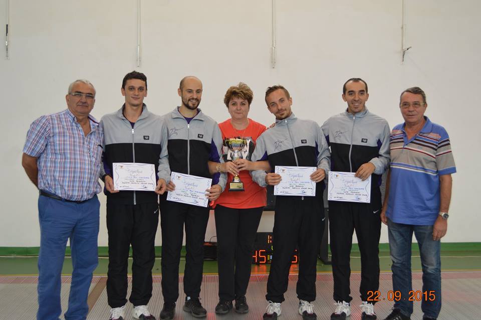 CSU Poli Timișoara a câștigat Cupa României la floretă seniori echipe masculin, de la Timișoara