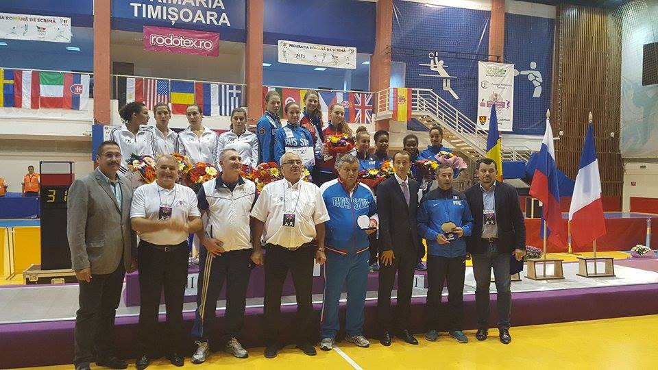 România a ocupat locul doi la prima etapă din noul sezon al Cupei Mondiale la floretă juniori feminin echipe, de la Timișoara