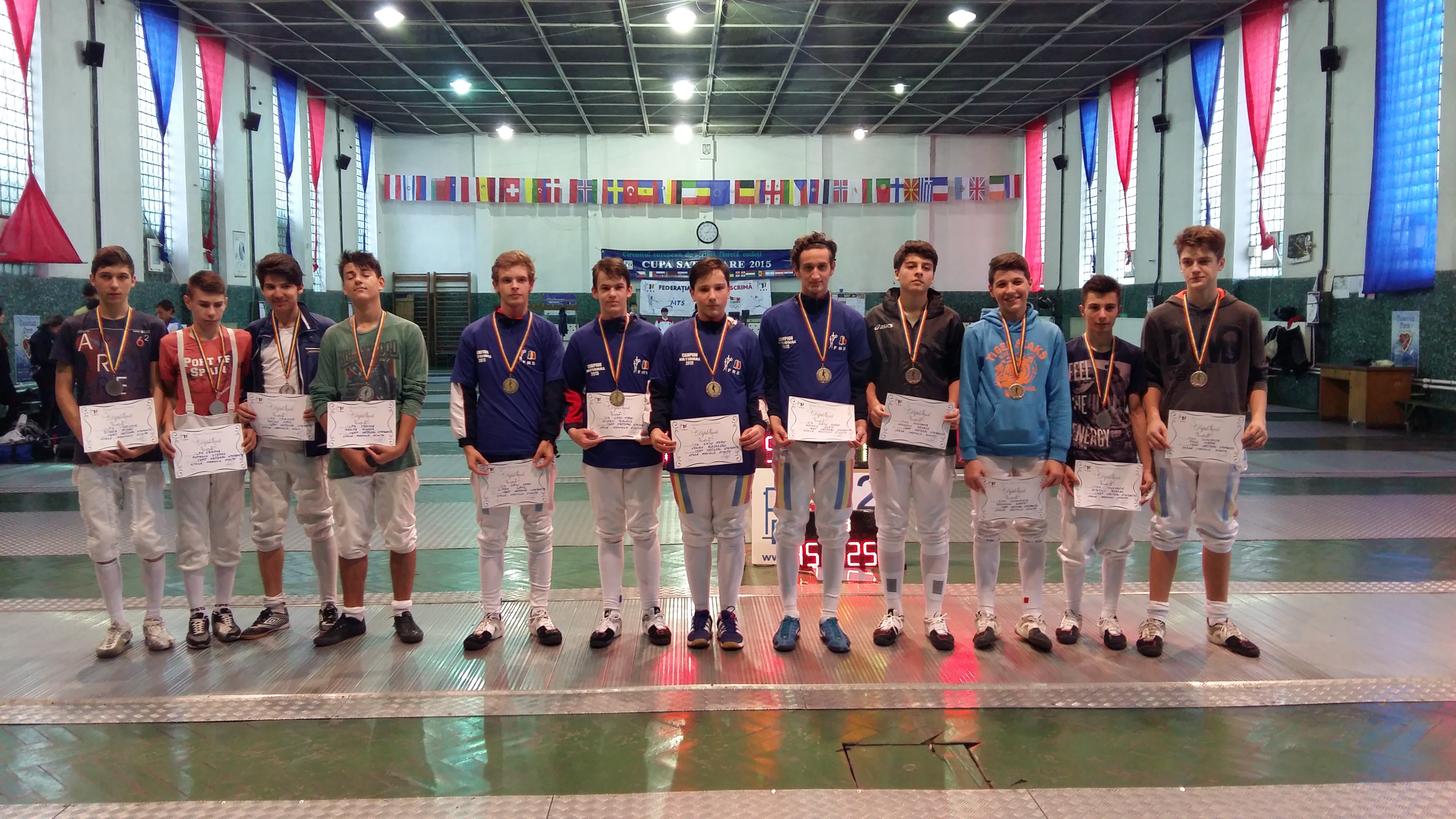 CS Satu Mare1 a câștigat Campionatul Național de speranțe la spadă masculin echipe, de la Satu Mare