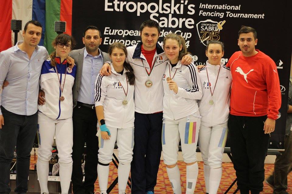 România1 a ocupat locul doi la etapa din Circuitul European de sabie cadeți feminin echipe, de la Sofia