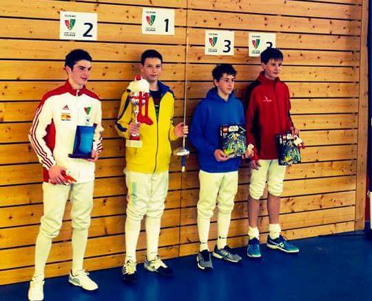 Daniel Popa (CS UNEFS) a obținut două medalii la Turneul internațional de spadă U14 și U17 de la Colmar