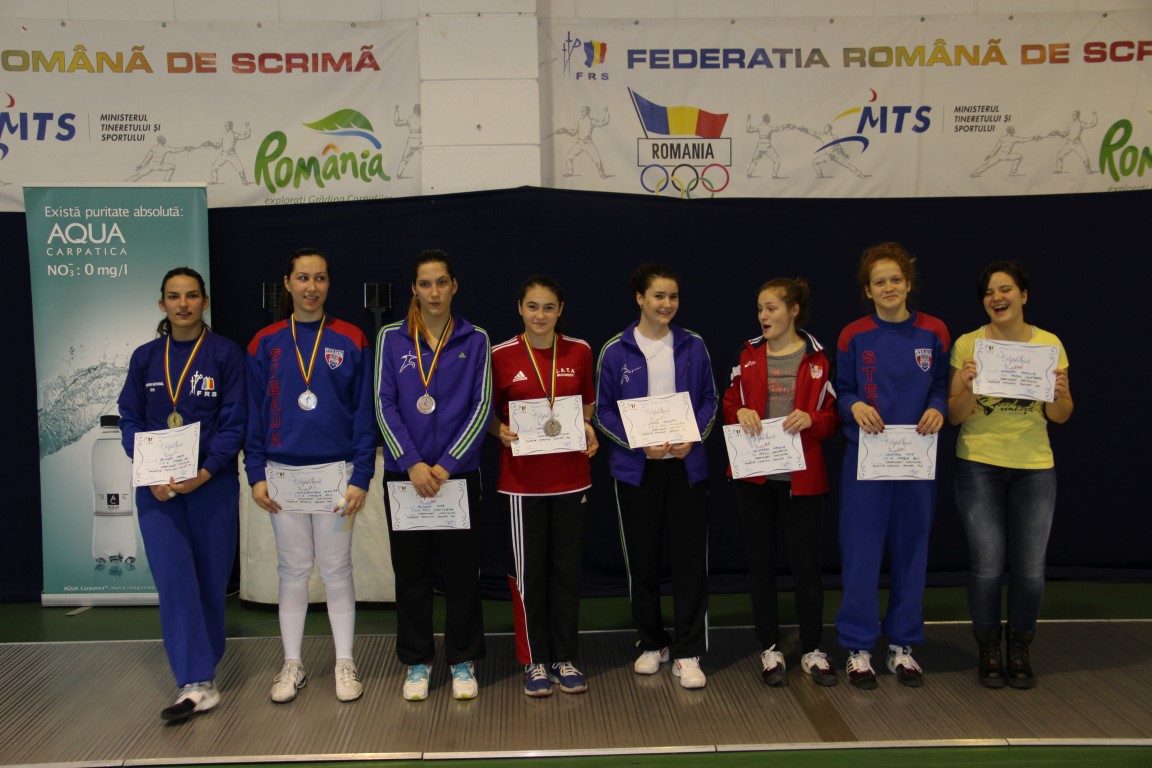 Prima campioană națională la scrimă în 2016! Maria Boldor (CSA Steaua) a câștigat medalia de aur la Campionatul Național de floretă juniori feminin individual