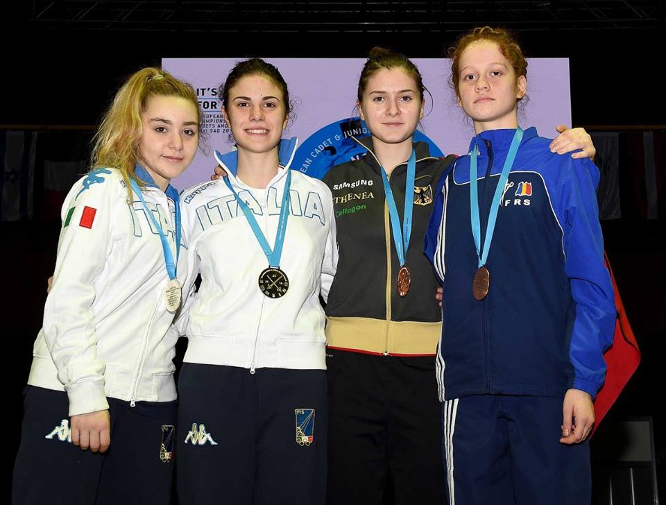 Anca Săveanu (CSA Steaua) a cucerit medalia de bronz în proba de floretă cadeți feminin individual de la Campionatul European de cadeți și juniori de la Novi Sad