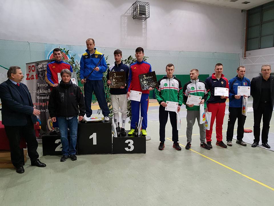 Tatian Bolboceanu (CSM Craiova)-locul 2 și Adrian Szilagyi (CS Satu Mare)-locul 3 la etapa din Circuitul European U23 de spadă masculin individual de la Gliwice