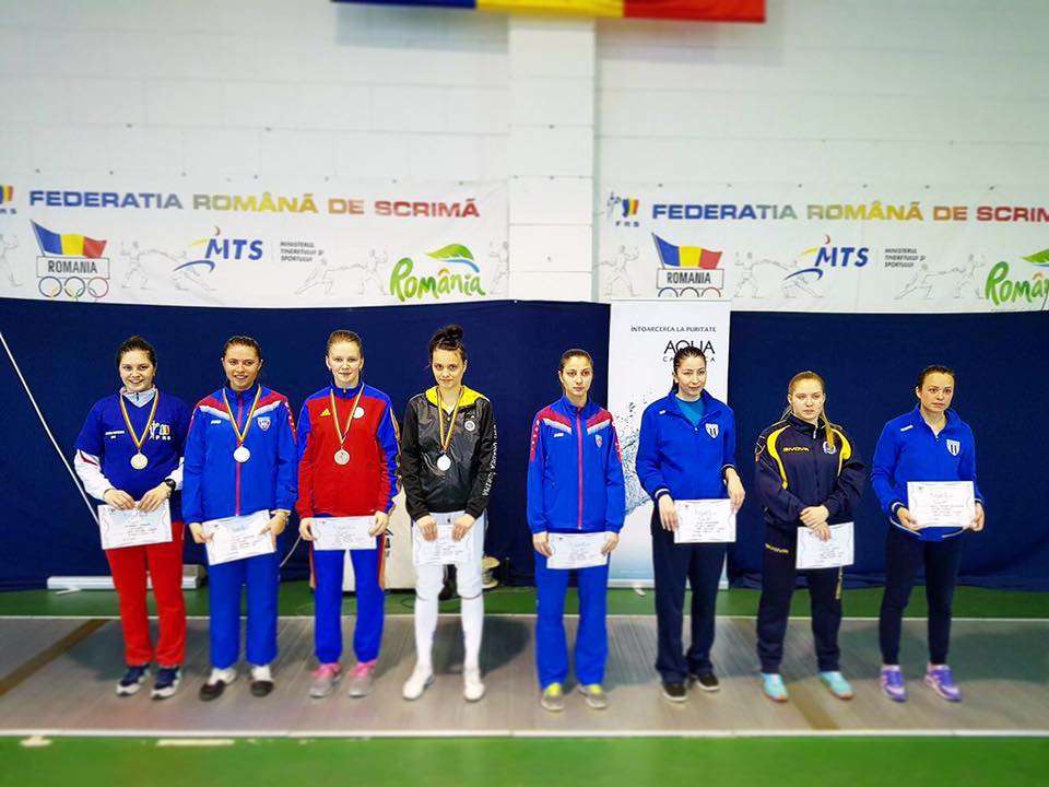 Amalia Tătăran (CS Dinamo) a cucerit medalia de aur la Campionatul Național de spadă pentru tineret de la București, în proba feminină la individual