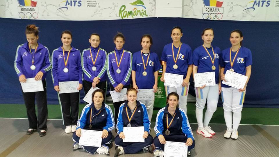 CSA Steaua a câștigat medaliile de aur la Campionatul Național de floretă seniori, în proba feminină pe echipe