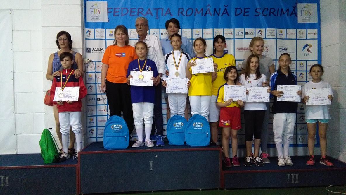 Maria Stan (CSS1 Constanța) a câștigat Campionatul Național de Scrimă Copii, în proba de spadă feminin, la categoria 10-11 ani