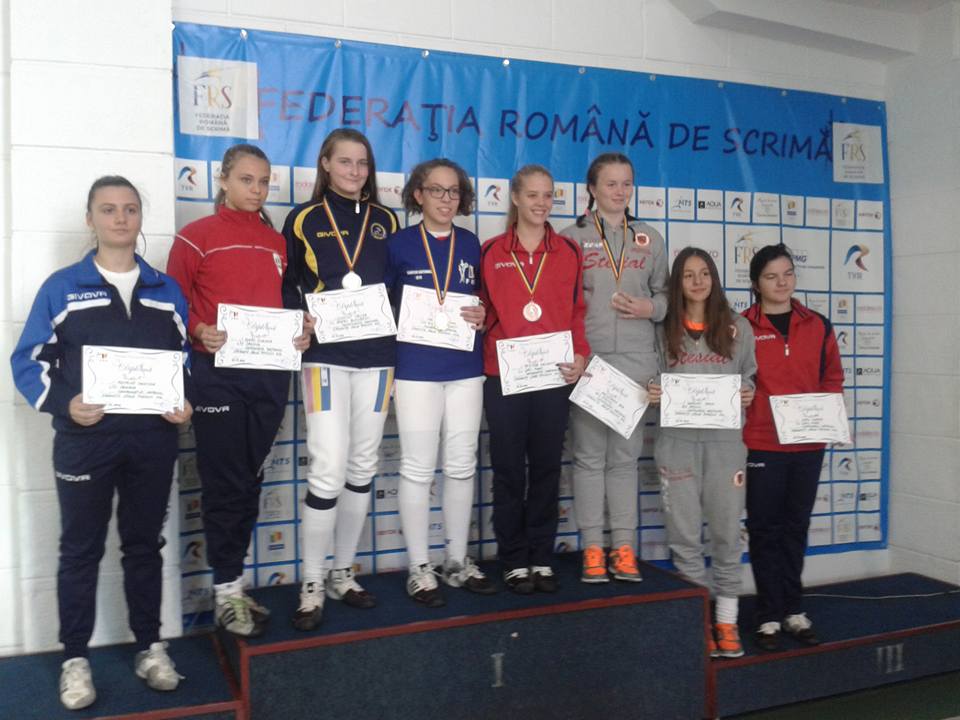 Bianca Moroianu (CSS Quarto) a câștigat medalia de aur la Campionatul Național de spadă speranțe feminin individual de la București, ediția 2016