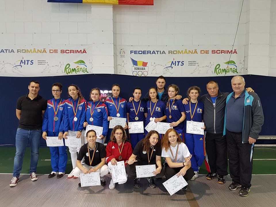 CSM Iași a câștigat Campionatul Național de sabie pentru tineret, în proba feminină pe echipe, de la București, ediția 2016