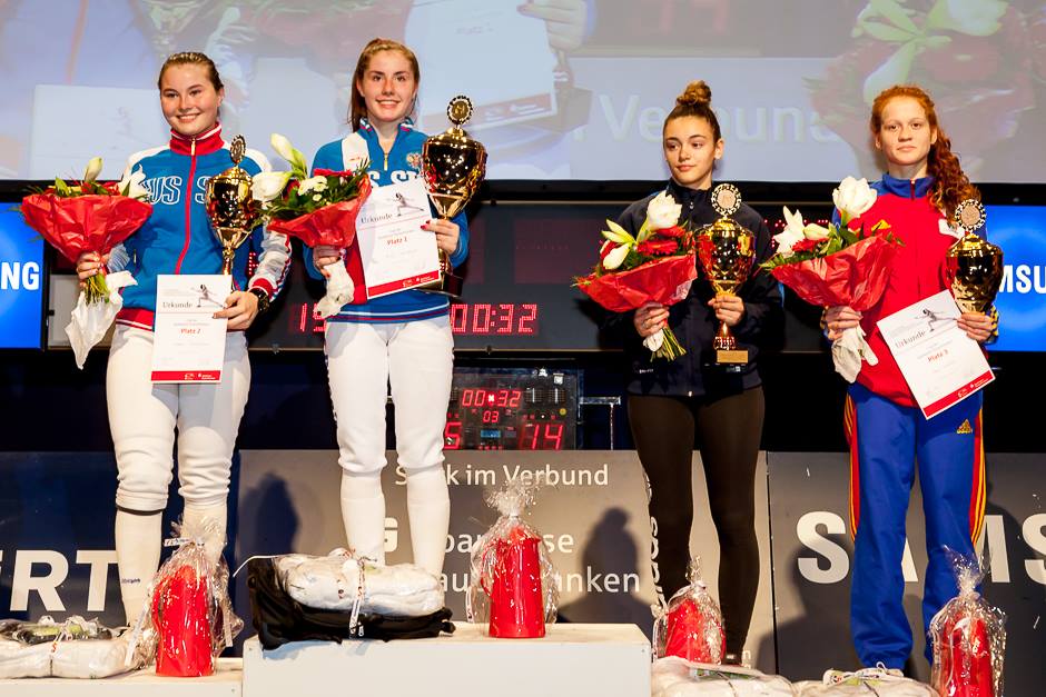 Anca Săveanu (CSA Steaua) s-a clasat pe locul al treilea la etapa din Circuitul European de cadeți, în proba de floretă feminin, de la Tauberbischofsheim