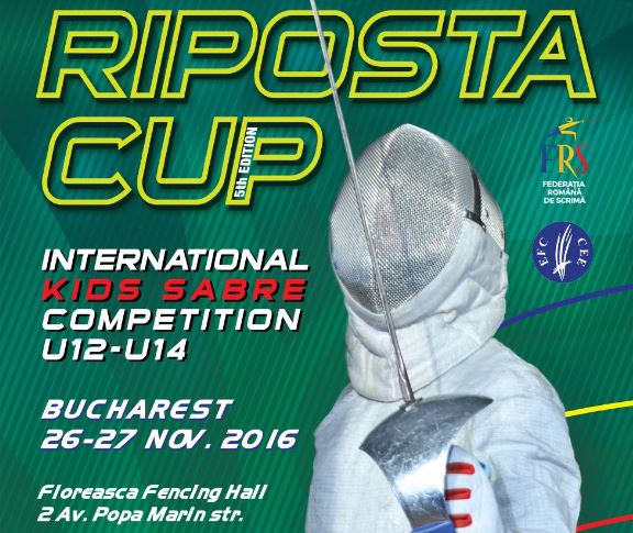Sportivi din 11 țări și-au anunțat prezența la ediția a cincea a Cupei Riposta la sabie U12 și U14 de la București
