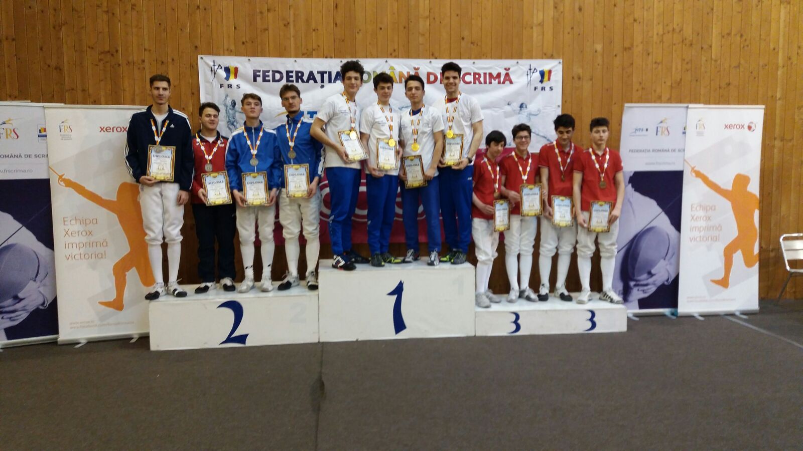CSA Steaua a câștigat Campionatul Național de floretă juniori de la Izvorani, ediția 2017, în proba pe echipe la masculin