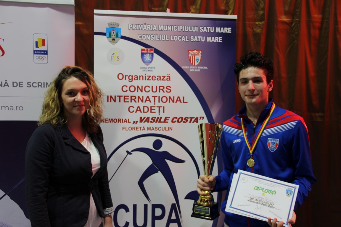 Silviu Roșu (CSA Steaua) a câștigat ediția a III-a a Cupei Satu Mare – Memorial “Vasile Costa” la floretă masculin individual