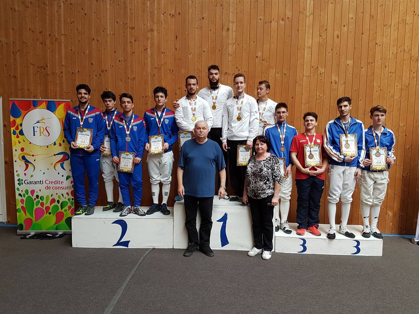 CSU Cluj Napoca a câștigat Campionatul Național de tineret de la Izvorani, ediția 2017, în proba de floretă masculin echipe