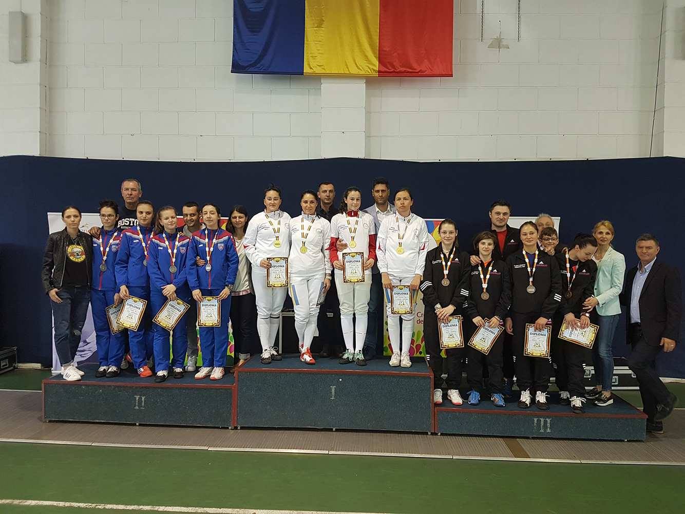 CS Dinamo a câștigat Campionatul Național de sabie seniori de la București, ediția 2017, în proba feminină pe echipe