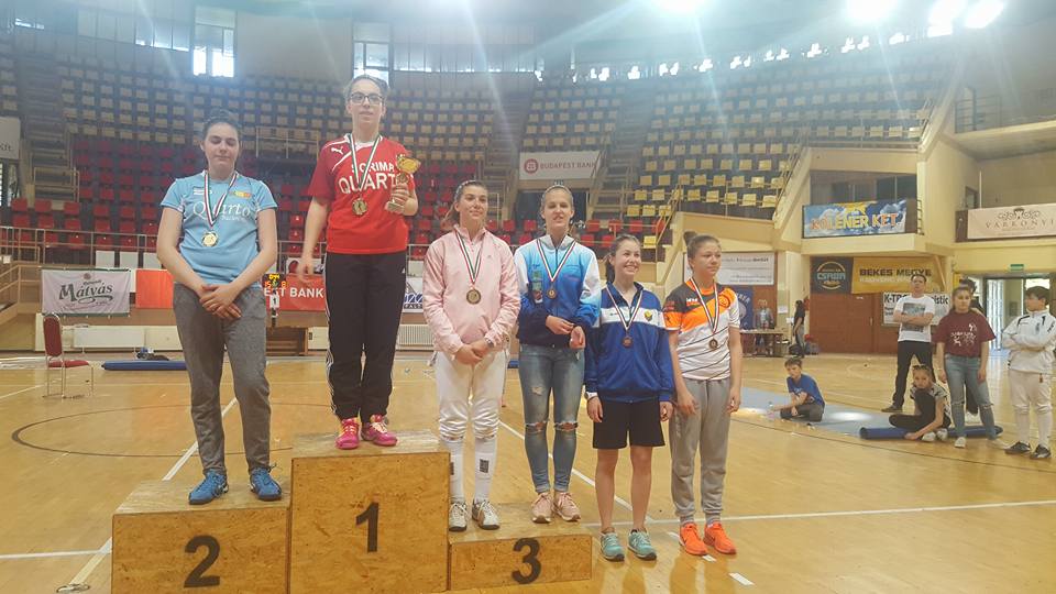 Cinci clasări pe podium ale scrimerilor români la ultima etapă a Circuitului Internațional de spadă „Olimpici” din sezonul 2016-2017, de la Békéscsaba