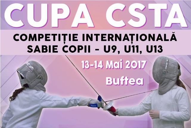 Astăzi începe la Buftea concursul Cupa CSTA la sabie pentru copii! Invitați de onoare: Laura Cârlescu Badea și primarul Gheorghe Pistol