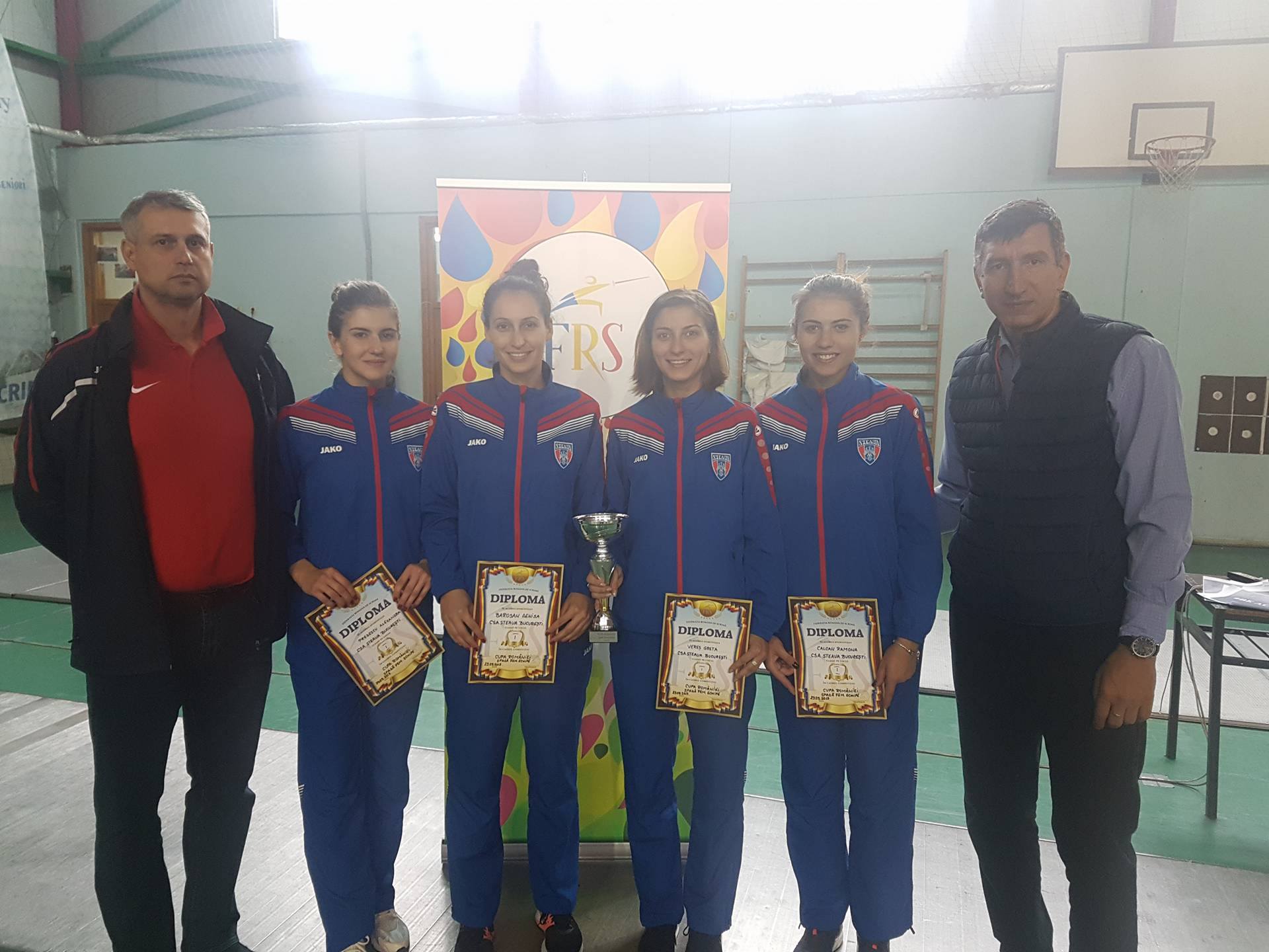 CSA Steaua a câștigat Cupa României la spadă de la Craiova, ediția 2017, în proba feminină pe echipe