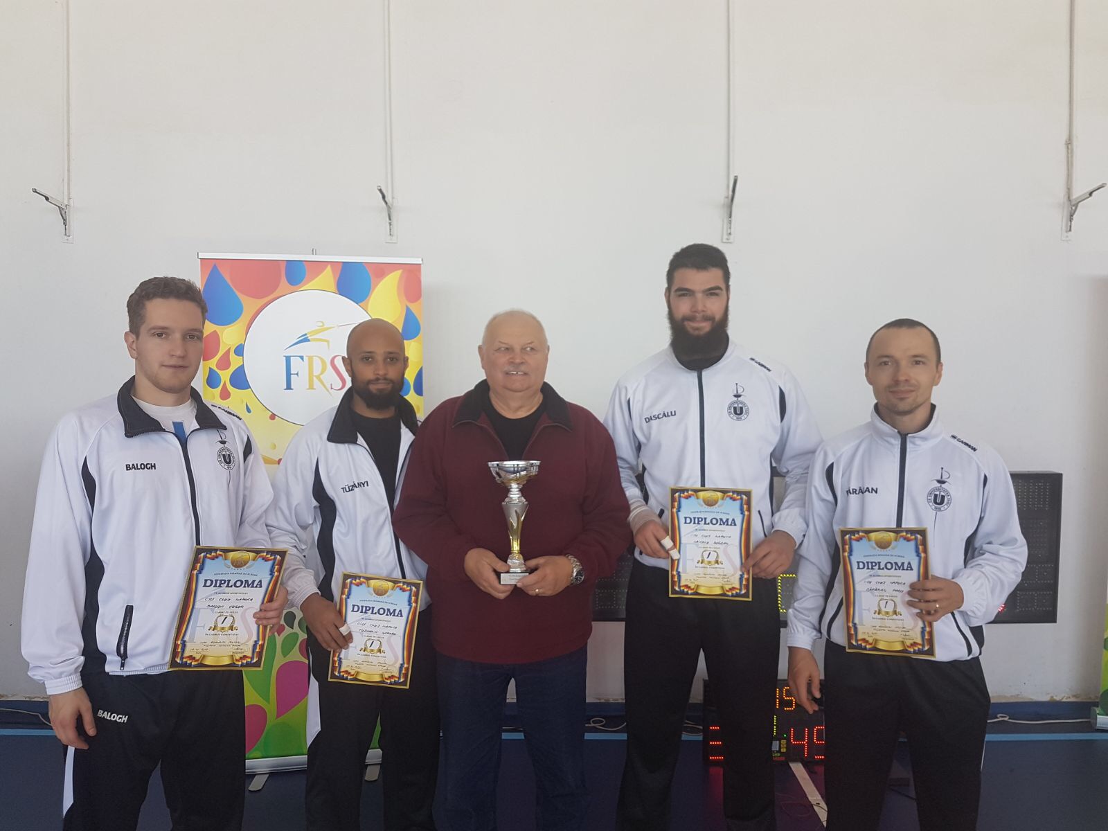 CSU Cluj Napoca a câștigat Cupa României la floretă de la Timișoara, ediția 2017, în proba masculină pe echipe