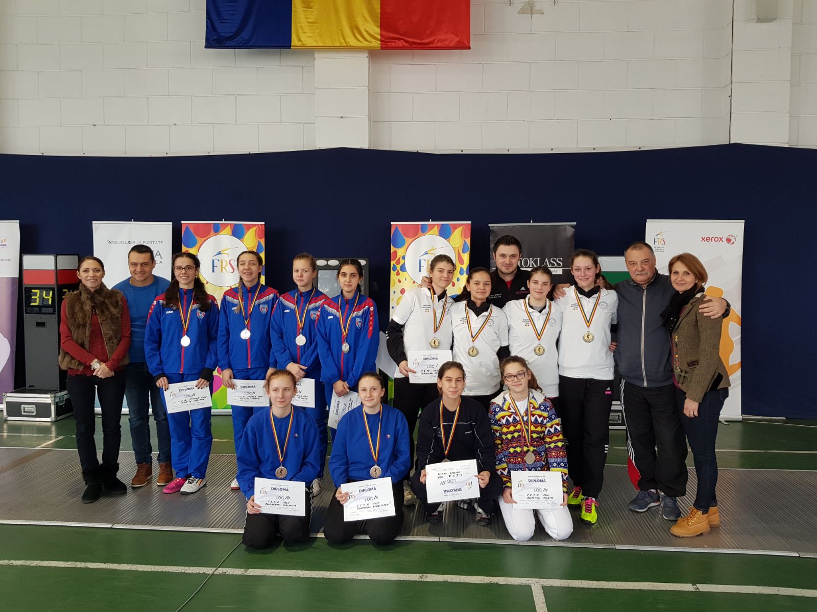 CSM Iași a câștigat Campionatul Național de sabie pentru juniori de la București, ediția 2018, în proba feminină pe echipe