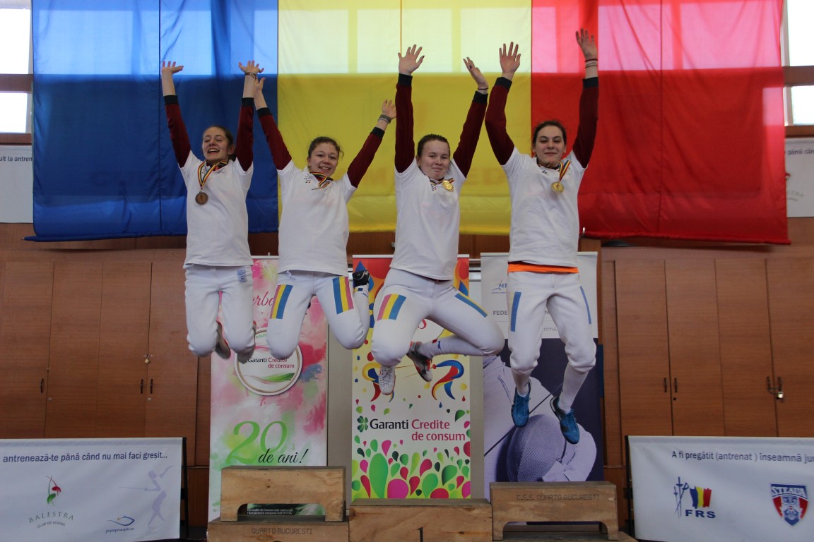 ACS Stesial a câștigat Campionatul Național de spadă pentru cadeți de la București, ediția 2018, în proba feminină pe echipe