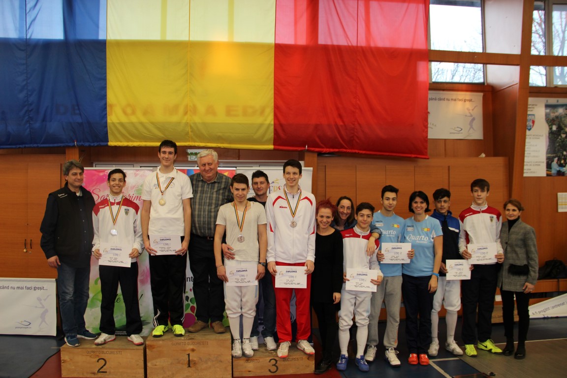 Tudor Surducan a câștigat Campionatul Național de spadă pentru cadeți de la București, ediția 2018, în proba masculină la individual