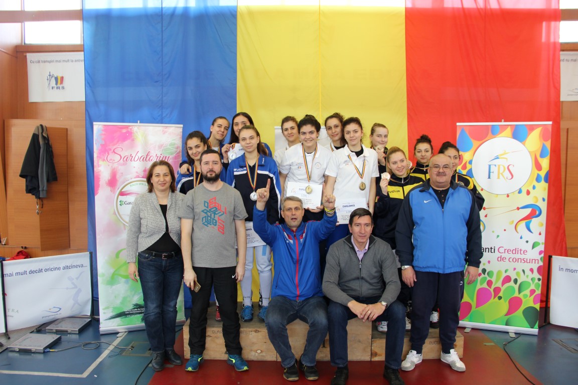 CSA Steaua a câștigat Campionatul Național de spadă pentru juniori de la București, ediția 2018, în proba feminină pe echipe