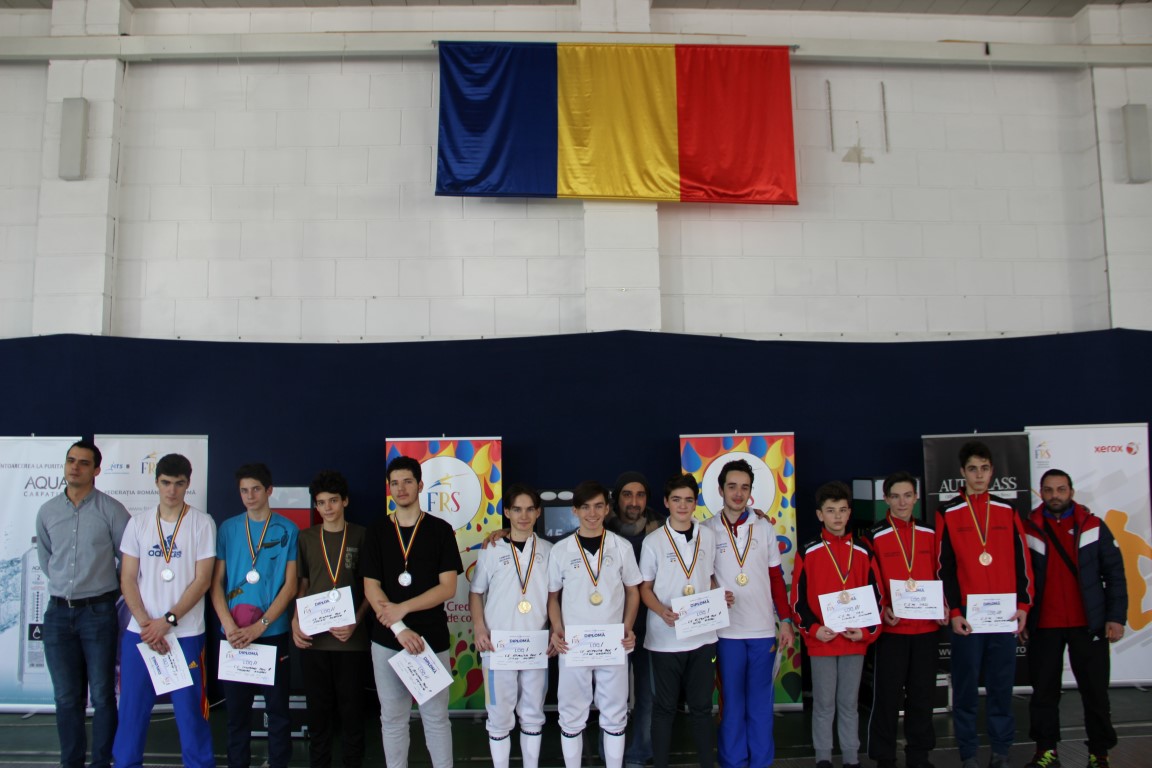 CS Riposta a câștigat Campionatul Național de sabie pentru cadeți de la București, ediția 2018, în proba masculină pe echipe