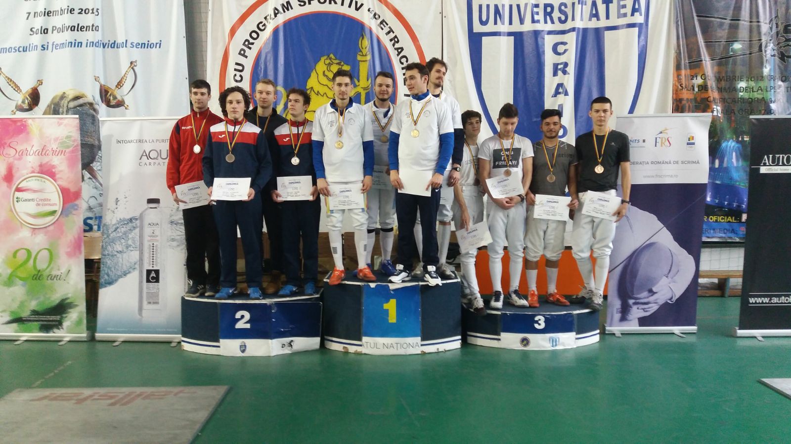 CSU Craiova a câștigat Campionatul Național de spadă pentru tineret de la Craiova, ediția 2018, în proba masculină pe echipe