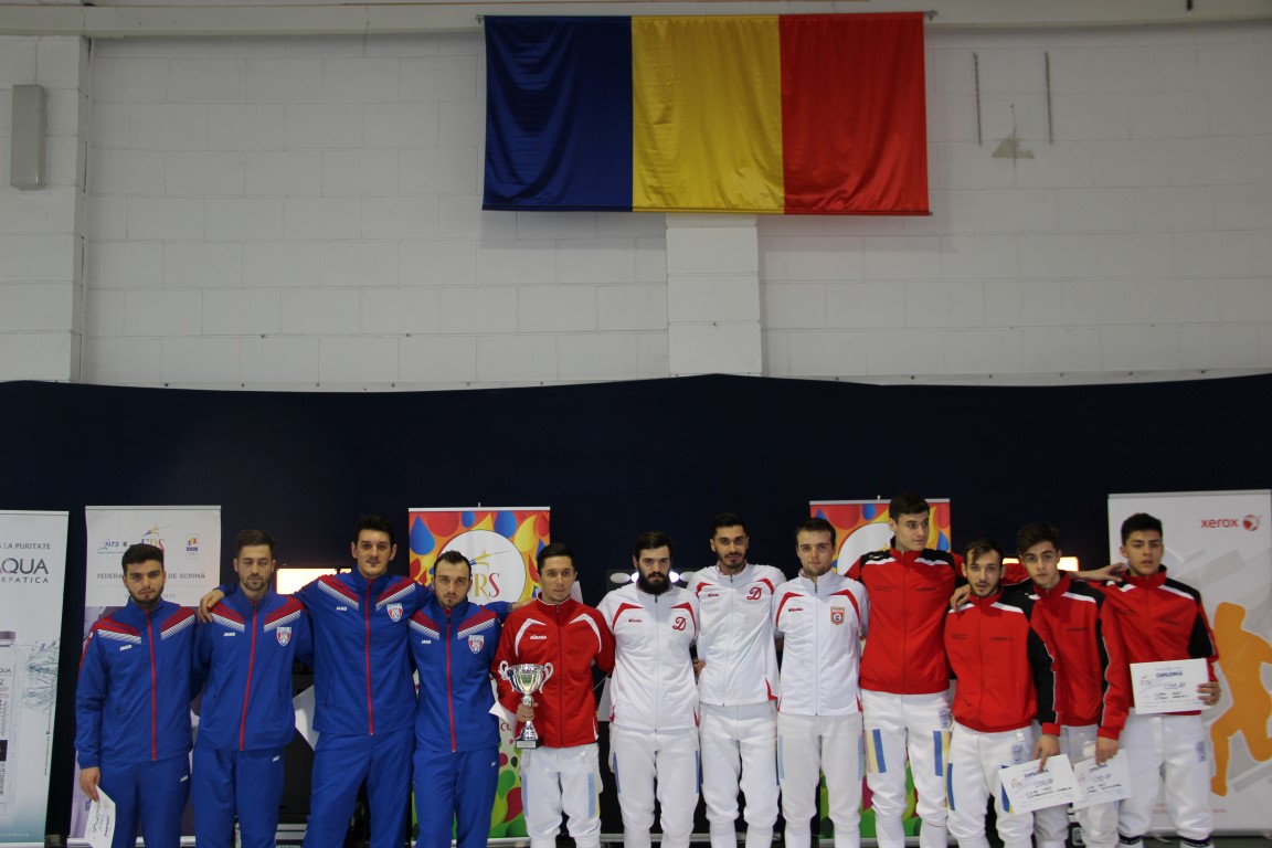 CS Dinamo a câștigat Cupa României la sabie de la București, ediția 2018, în proba masculină pe echipe