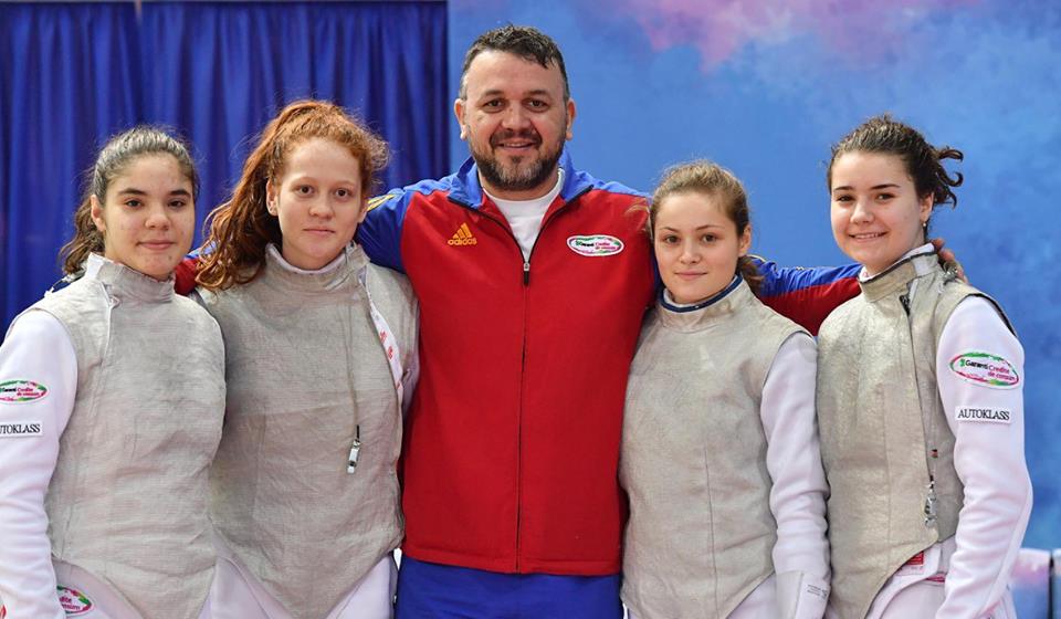 România – locul 7 la Campionatul European de la Soci, în proba de floretă juniori feminin echipe