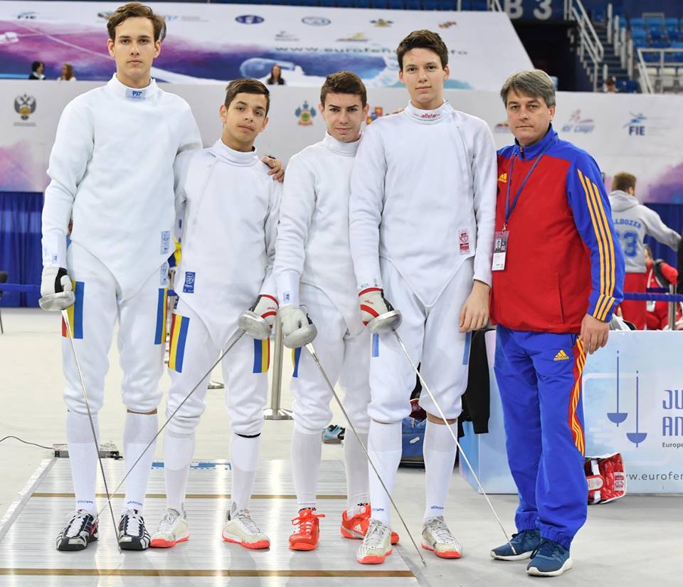 România – locul 12 la Campionatul European de la Soci, în proba de spadă cadeți masculin echipe