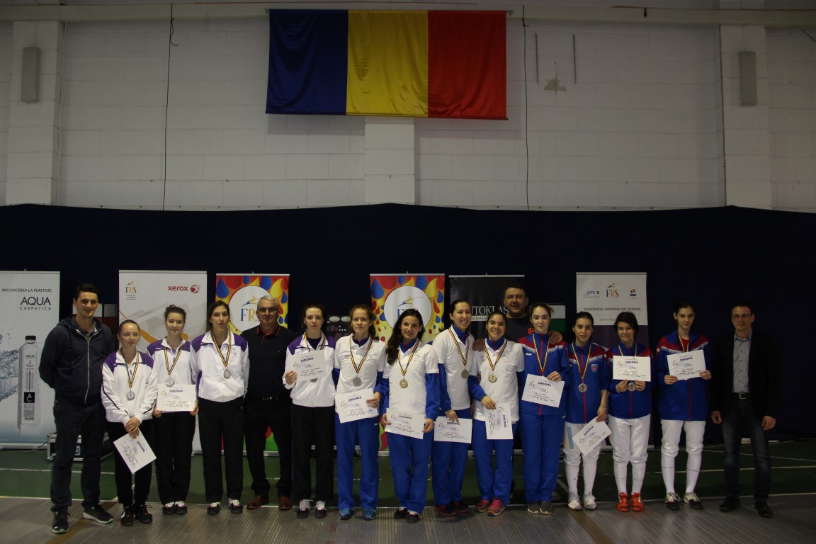 CSA Steaua a câștigat Campionatul Național de floretă tineret de la București, ediția 2018, în proba feminină pe echipe