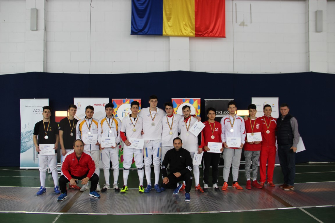 CSM Iași a câștigat Campionatul Național de sabie tineret de la București, ediția 2018, în proba masculină pe echipe