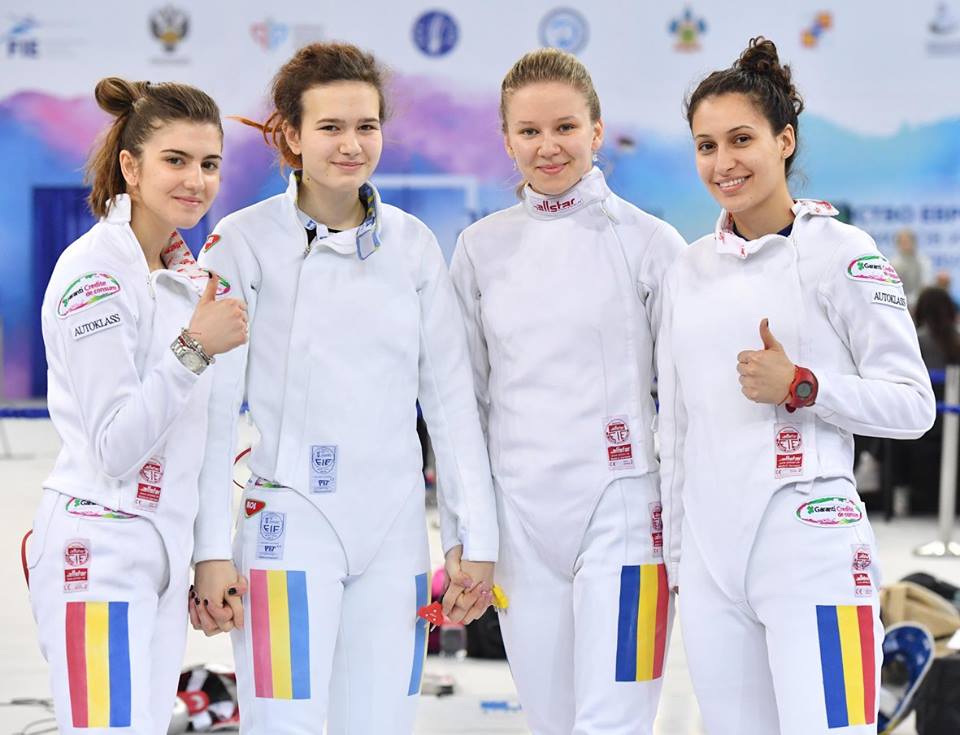 România – locul 6 la Campionatul European de la Soci, în proba de spadă juniori feminin echipe