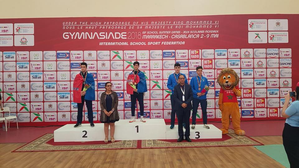 Andrei Păștin și Rareș Ailinca au cucerit medaliile de bronz la ediția 2018 a Gimnaziadei din Maroc, în proba de sabie masculin individual