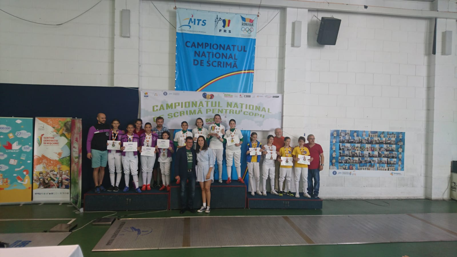 ACS Balestra a câștigat Campionatul Național de scrimă pentru copii de la București, ediția 2018, în proba de floretă feminin echipe