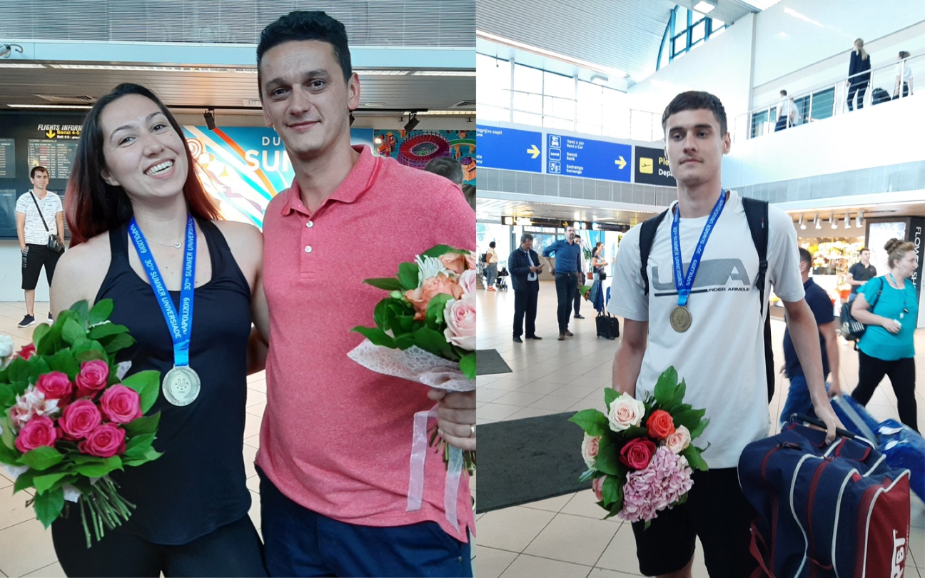 Medaliații de la Universiadă au revenit la București!