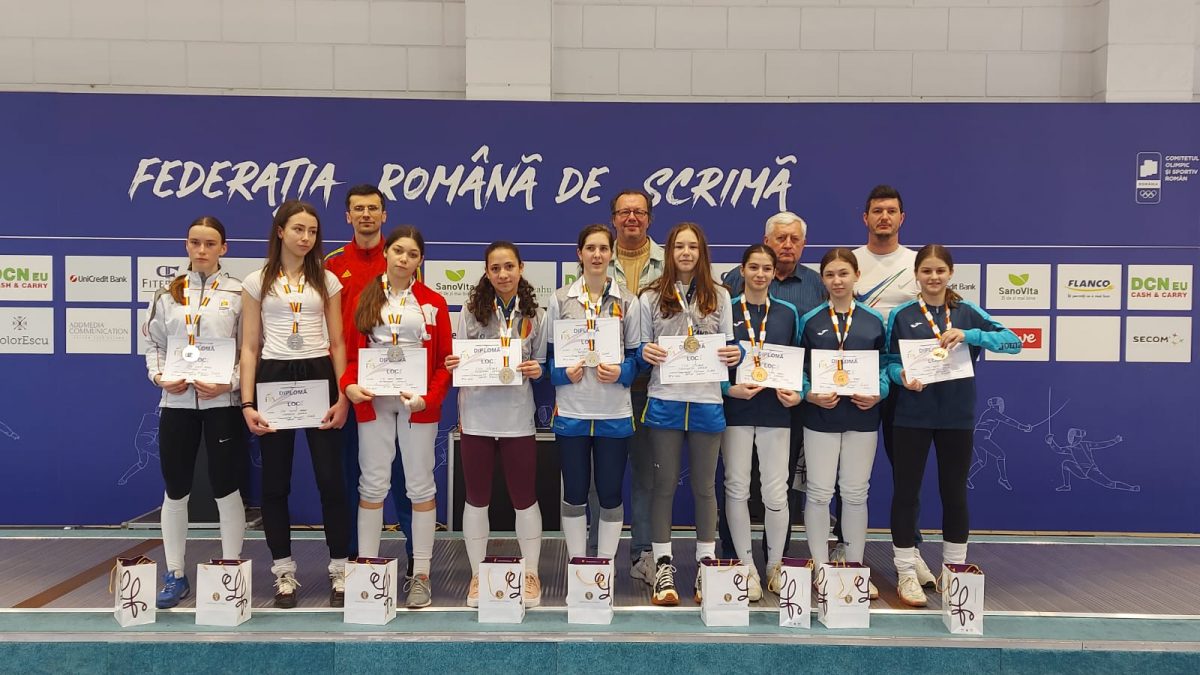 CSȘ Steaua București a luat titlul național al fetelor la spadă cadeți